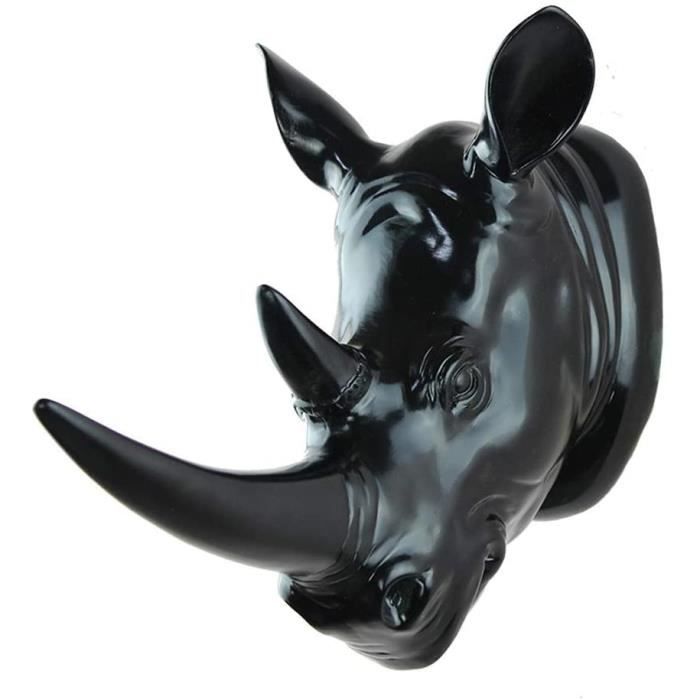 Maison Tête De Cerf Décoration Murale Tête De Rhinocéros Or Blanc Noir Grande Simulation 3D Résine 16 * 26 * 33cm Accessoires de 316