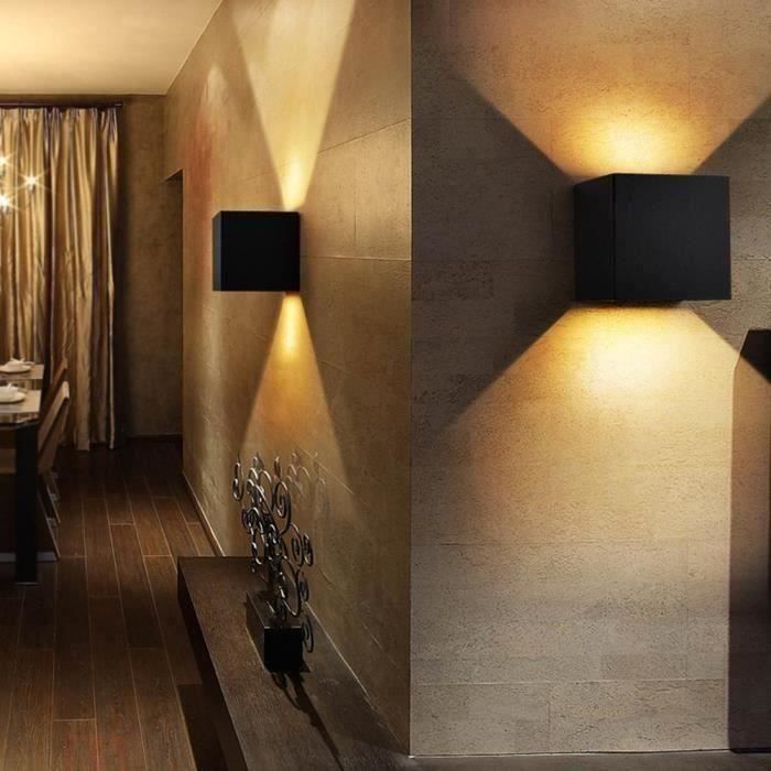 étanche 7W Aluminium cube COB LED murale Intérieur extérieur lampe de mur pour Chambre hôtel paysage jardin AC 220V IP6
