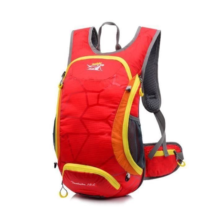 ROUGE 15L sac à dos pour voyage sport avec filet de casque pour alpinisme vélo moto unisexe