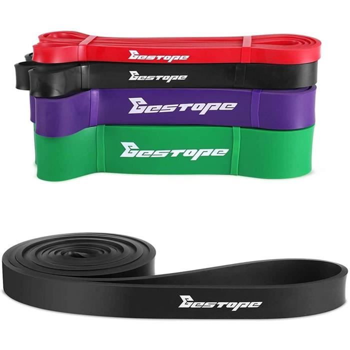 Bestope Bandes de résistance Fitness Bandes d'exercice élastiques entraînement Latex Naturel élastique pour haltérophilie Yoga Pilat