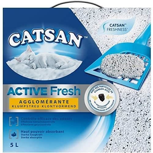 CATSAN - Litière Active Fresh pour Chat 5L - Lot De 2 - Livraison Gratuite