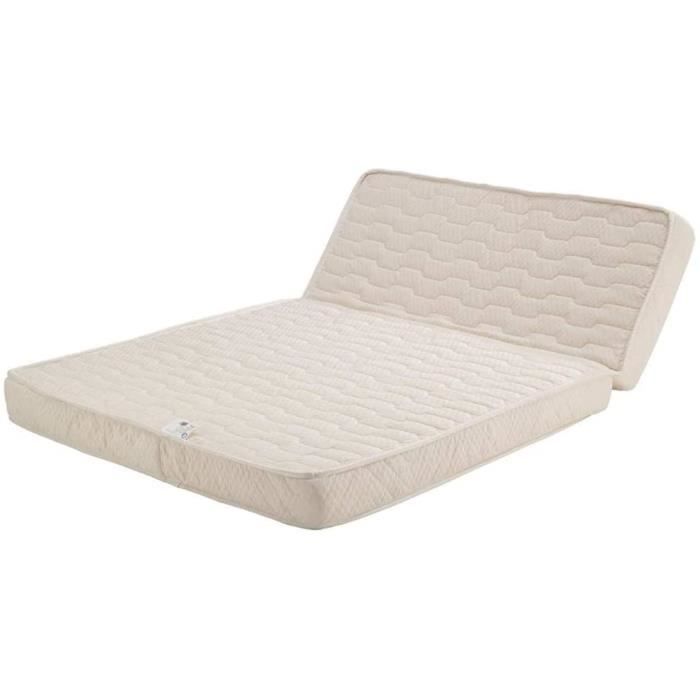 MATELAS Matelas Très Ferme pour Tous BZ 140x190 x 15 cm - Découpe Assise 60 cm - 5 Zones de Confort - Noyau Poli L339