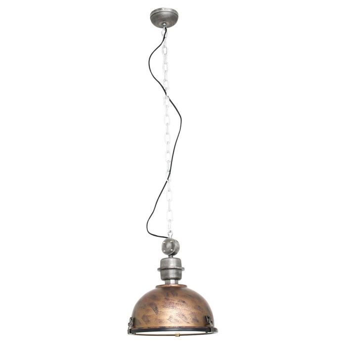 Lampe à suspension rétro au look industriel, marron, BIKKEL XXL