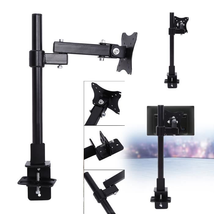 Support d’Écran avec Bras de Fixation Réglable Bureautique Pour Moniteur 13-27-