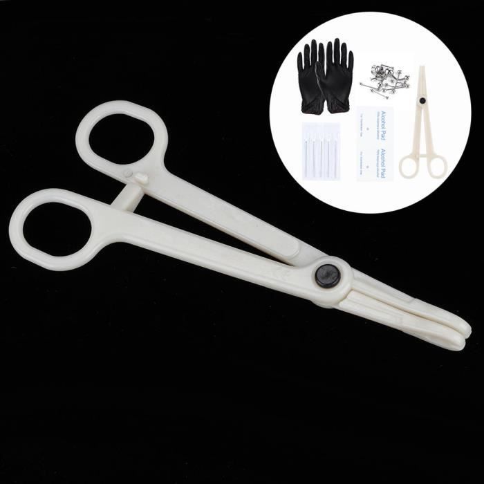 Drfeify Piercing nez 8pcs kit d'outils de piercing corporel professionnel nez nombril mamelon aiguilles ensemble