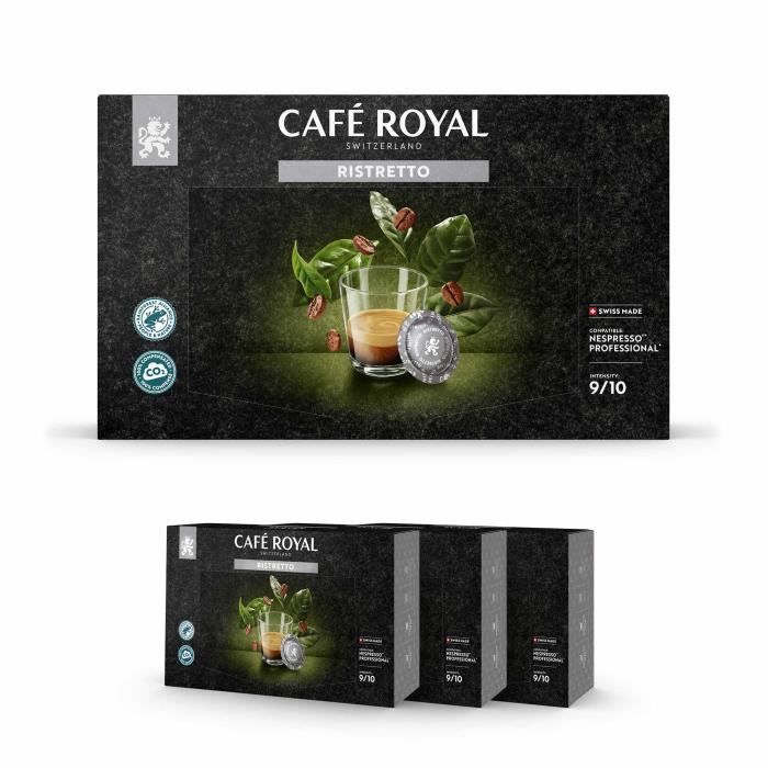 CAFE ROYAL PRO - 150 CAPSULES COMPATIBLES NESPRESSO PRO® - RISTRETTO - 3 Boites de 50 Capsules Compatibles Nespresso Pro®