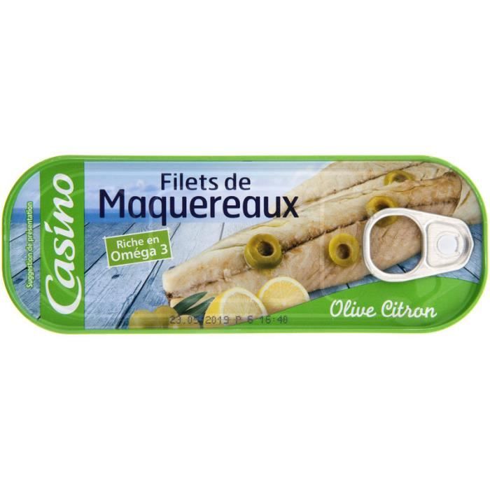 Maquereaux olive citron - 176g