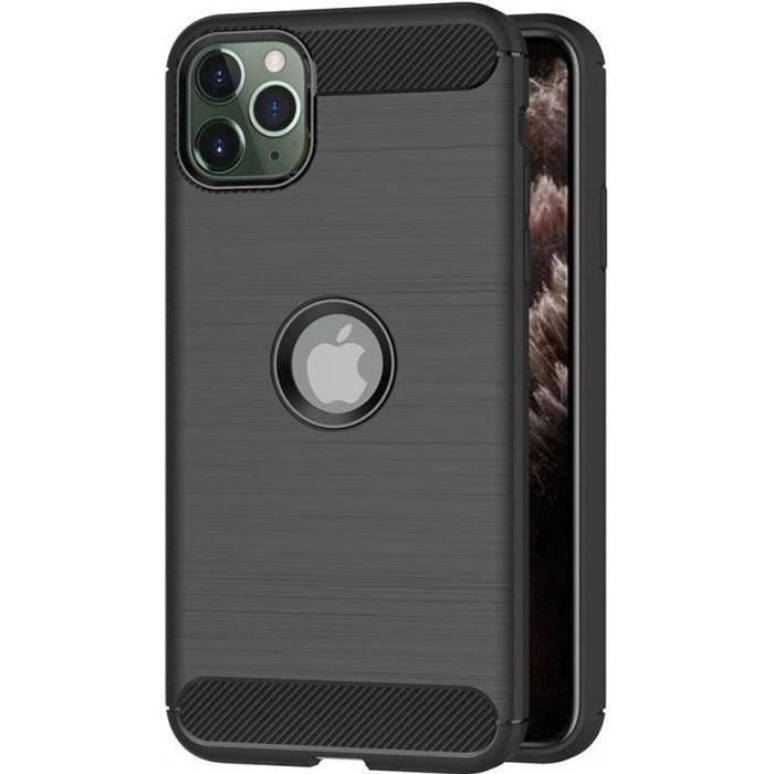 Coque iphone 11 Pro Max , Coque Silicone Anti-Choc Anti-Rayure Gel Case - Noir