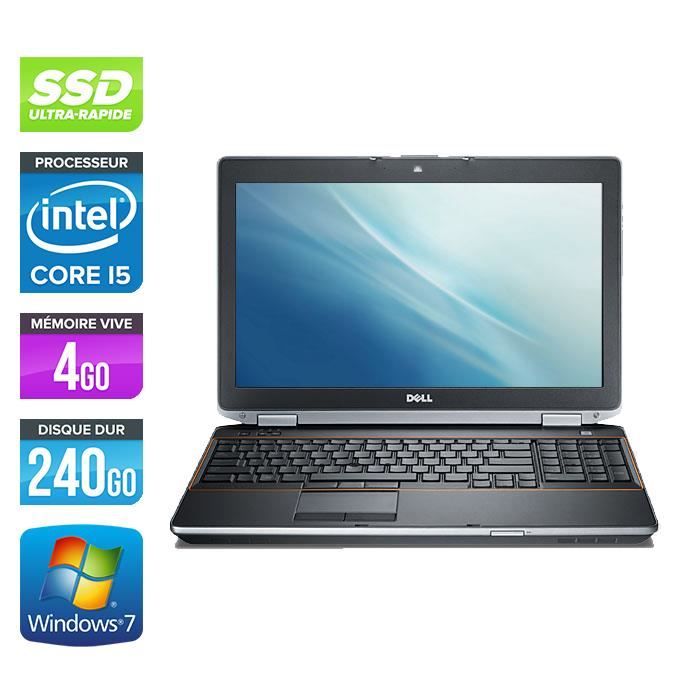 Pc portable Dell E6520 -15,6'' -Core i5 -4Go-240Go SSD -Webcam