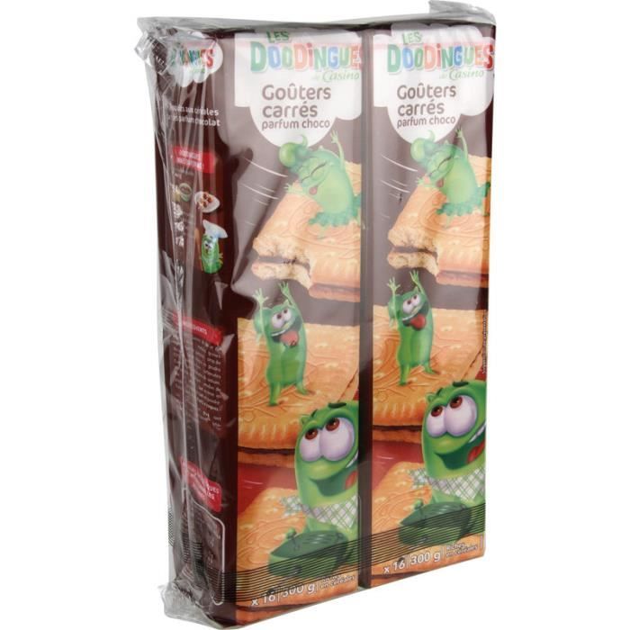 Gouters Lot de 2 carrés choco - Fourré chocolat - 300g