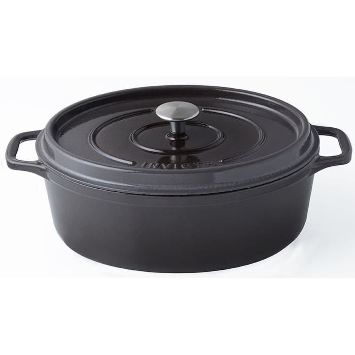 INVICTA Cocotte ovale - Ø 35 cm - Taupe - Tous feux dont induction