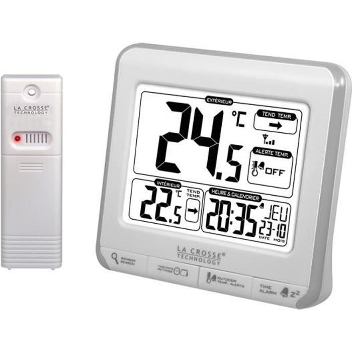 La Crosse Technology WS6811WHI-SIL Station de températures