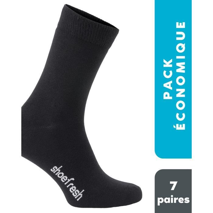 Shoefresh chaussettes bambou - 7 paires - Chaussettes anti-transpiration - Antibactérien - Super absorbant - Doux et confortable