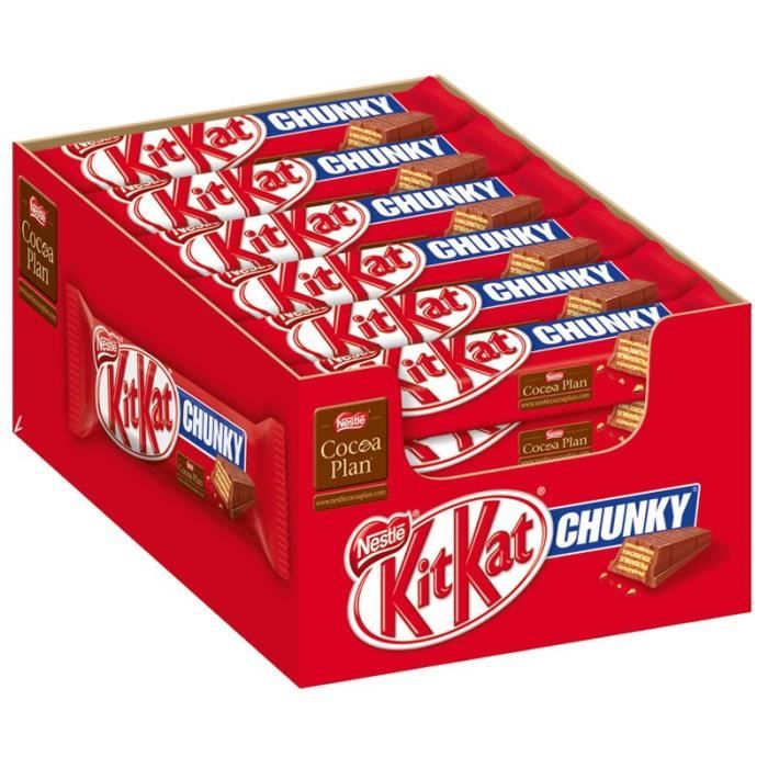 Nestlé KitKat Chunky, bars, chocolat, 24 Bars
