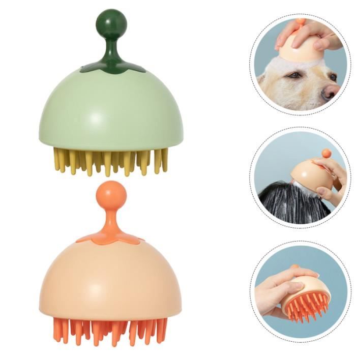 2pcs Safe Creative Coiffure Nettoyant Brosses de brosses les peignes brosse manuelle - peigne capillaire