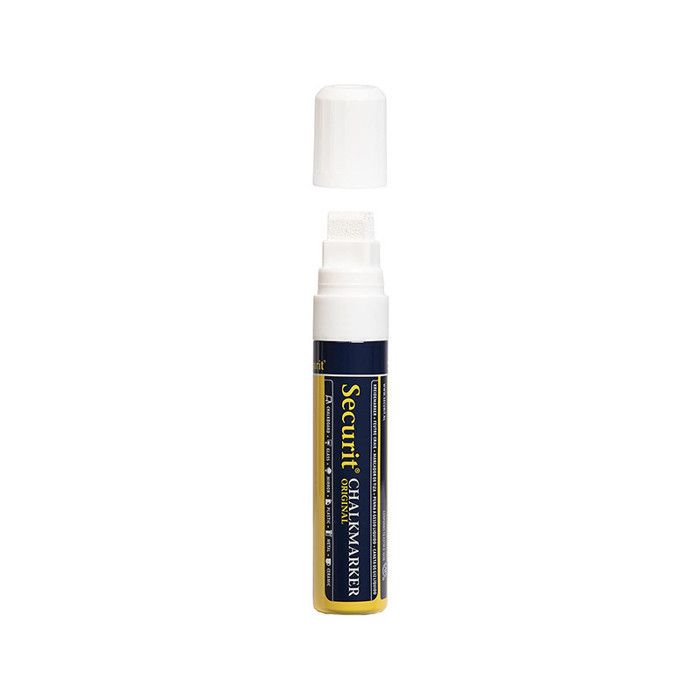 Gros marqueur toutes surfaces Securit Chalkmarker marker craie liquide Chalk - style posca - 15mm Tag Graffiti art BLANC WHITE