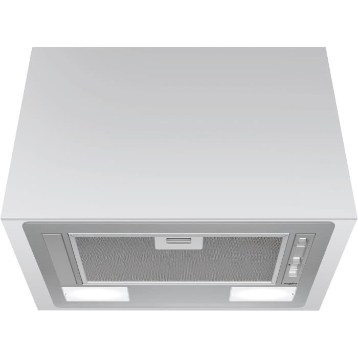 WHIRLPOOL WCT64FLSX Hotte intégrée - 332 m3 air / h max - 64 dB max - 3 vitesses - L 53 cm - Inox