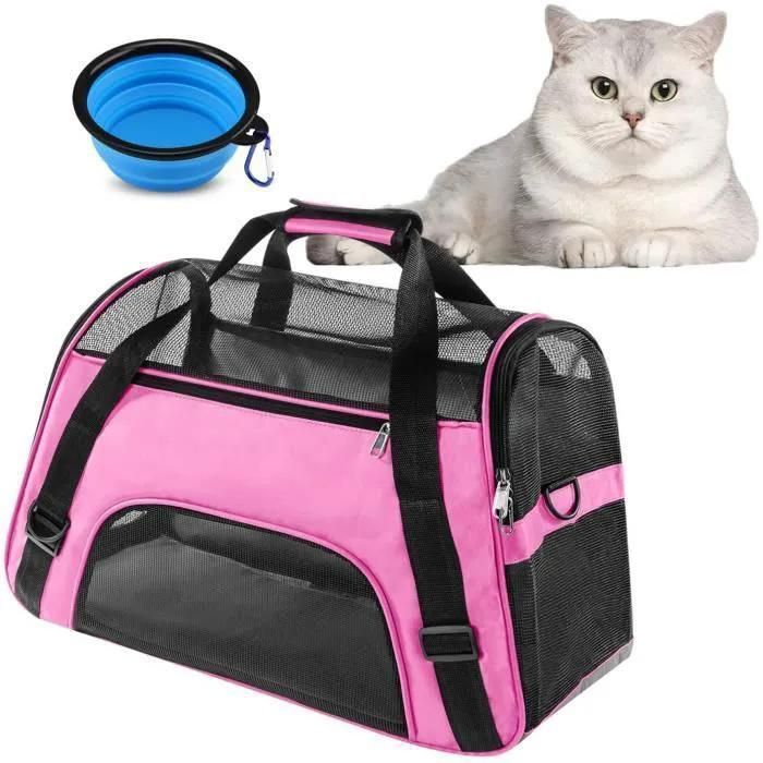 Meilleurs prix pour Sac de Transport pour Chat Côté Souple pour Chat Chien Chiot Confortable Portable Pliable Approuvé par la compagnie