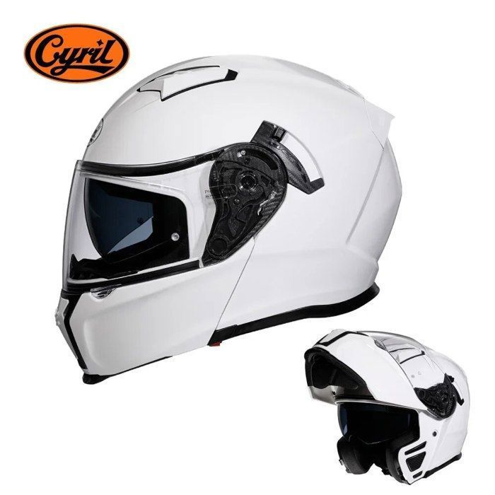 Visière rabattable pour casque de moto,Double visière détachable