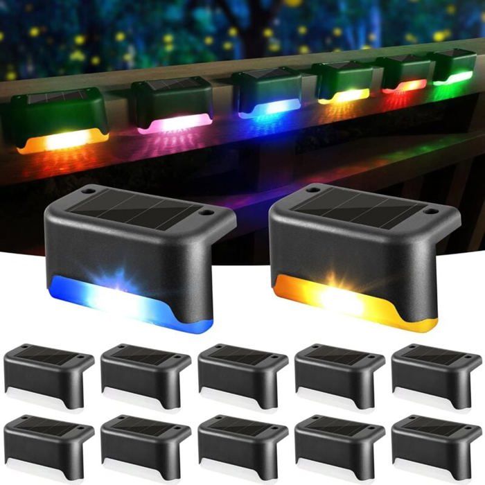 Lampe de Clôture Solaire - AUTREMENT - 12 PCS - LED IP65 - Noir - Extérieur