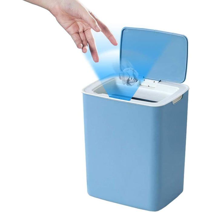 Poubelle automatique 14L avec dtection de mouvement pour salle de bains cuisine et bureau PZCC