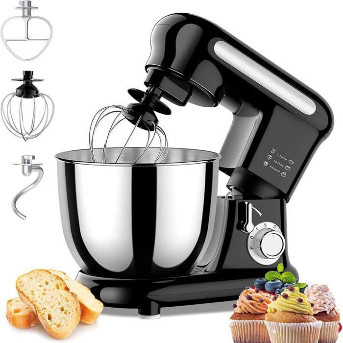Pétrin six vitesses 35 L cuve en acier inoxydable 304 robot pâtissier 1000 W-11