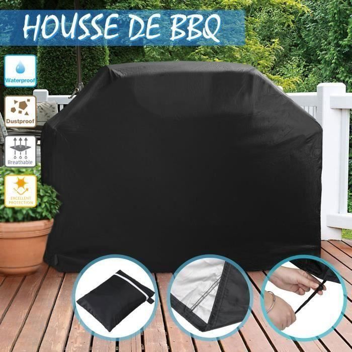 Housse De Protection Pour Mobilier De Jardin, Tissu Oxford 210D Impermeable Ronde Avec Corde Et Boucle De Verrouillage Pour Table Diametre X Hauteur 128 X 75 Cm 87759014