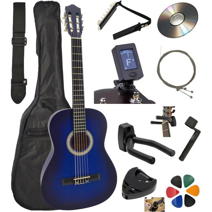 Pack Guitare Classique 3/4 AMROVA pour Enfants (8-12 ans) : Le Kit Complet pour Débuter avec Succès – Housse, Accordeur et Cours Inclus à 64,99 €