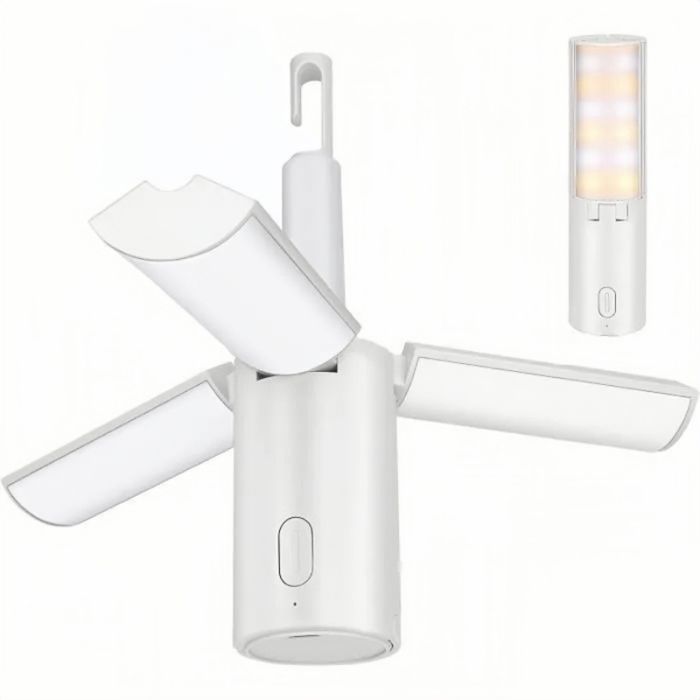 Lampe de camping rechargeable - 4000mAh - Pliable - 3 modes de luminosité - 8-10 heures dautonomie