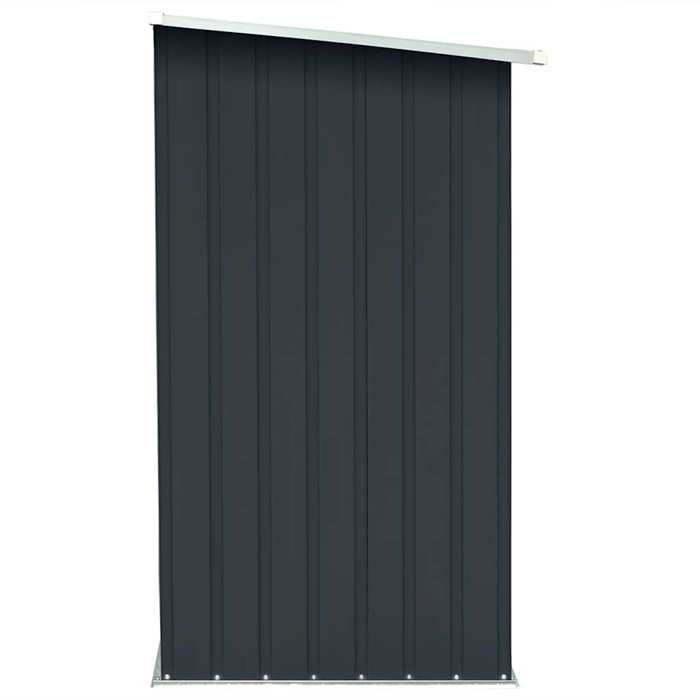 Abri de stockage à bois - WIENS - Acier galvanisé - 163x83x154 cm - Anthracite - Capacité 2 m³ - Cadre robuste