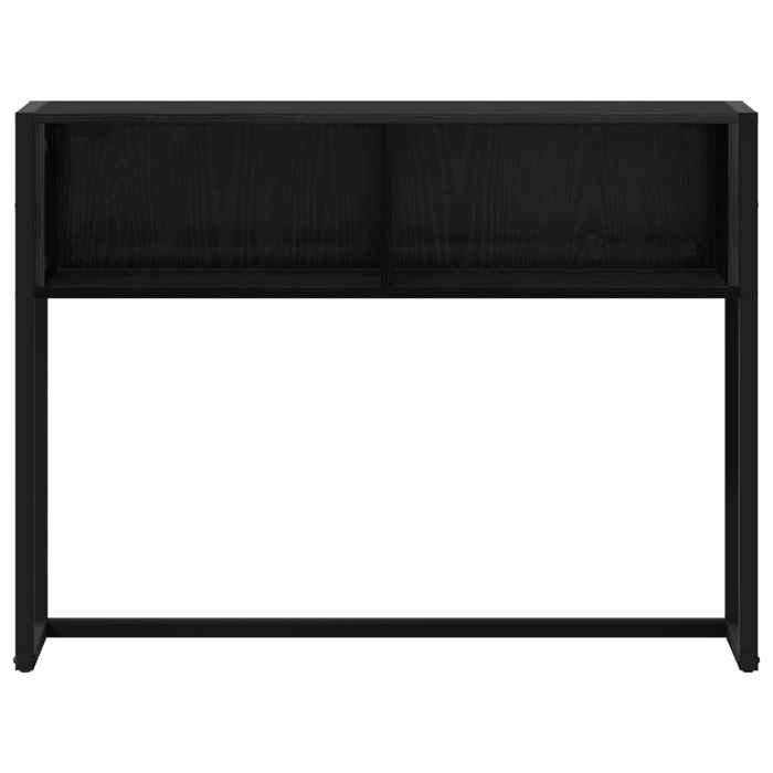 Noir Table dappoint - CLARENCE - Meuble dentrée - Chêne noir 100x36x75 cm - Bois dingénierie CC1474