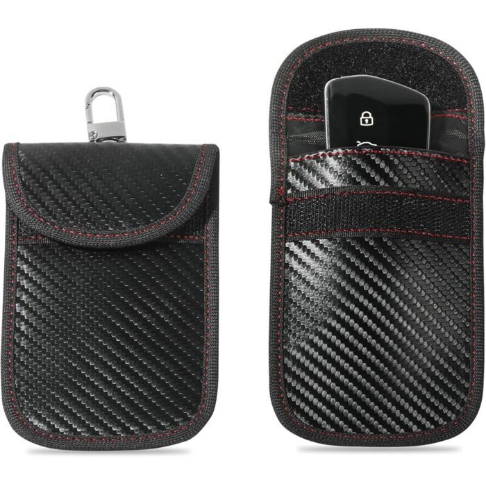 2PCS Anti RFID Clé VoitureEtui Anti RFIDPochettes Blocage Signal pour Clé VoitureProtection Antivol Anti Piratage de Télécomman