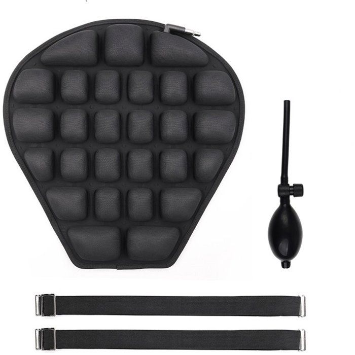 Coussin de selle moto haut de gamme - Selle - Noir - Coussin de selle moto - Housse de selle moto antidérapante - Coussin de selle