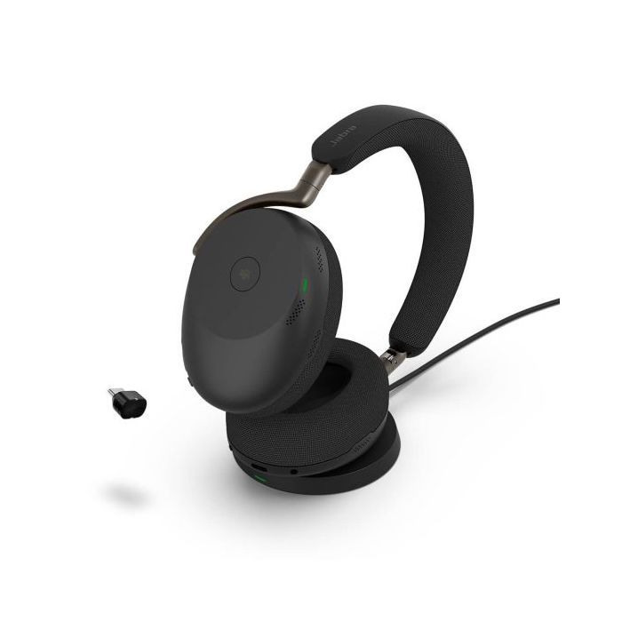 Casque micro professionnel – Jabra Evolve3 85 MS Stereo – USB-C Bluetooth – Noir + Support casque