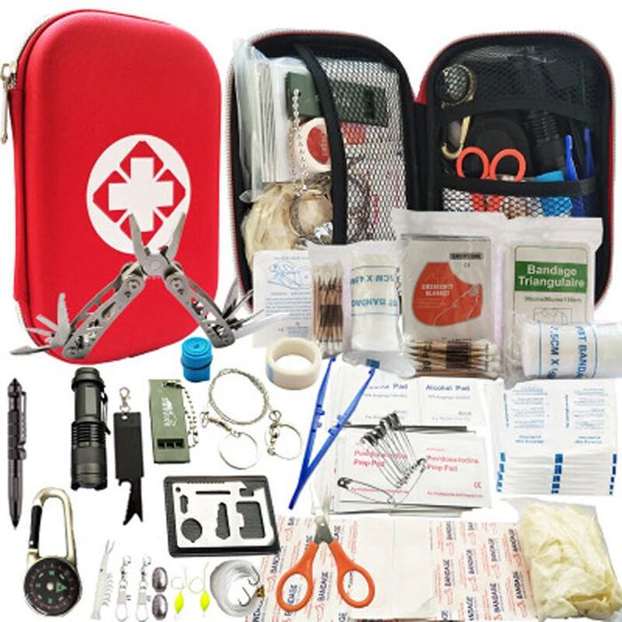 Coffret de secours - PZCC - Kit de survie - Compact et portable - 1 pièce - Outils de survie variés