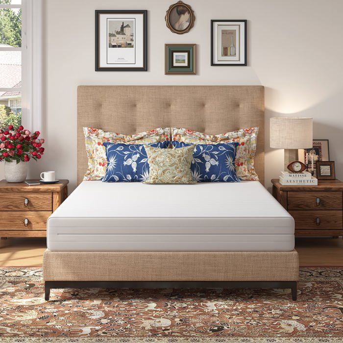 Novilla Matelas 140x200 cm Hauteur de 16 cm avec Housse Amovible Matelas en Mousse à