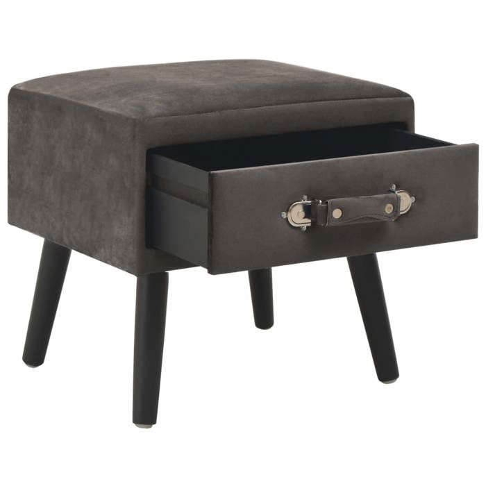 Tables de chevet(Lot de 2) - SWEETY -Tables d’Appoint/Table de nuit - Gris 40x35x40cm Velours 13938811