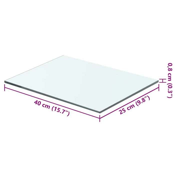 MEUBLE DE SEJOUR Transparent - MODE panneaux détagère - 2 pcs - Verre Transparent 40x25 cm Nettoyer facile_09_916