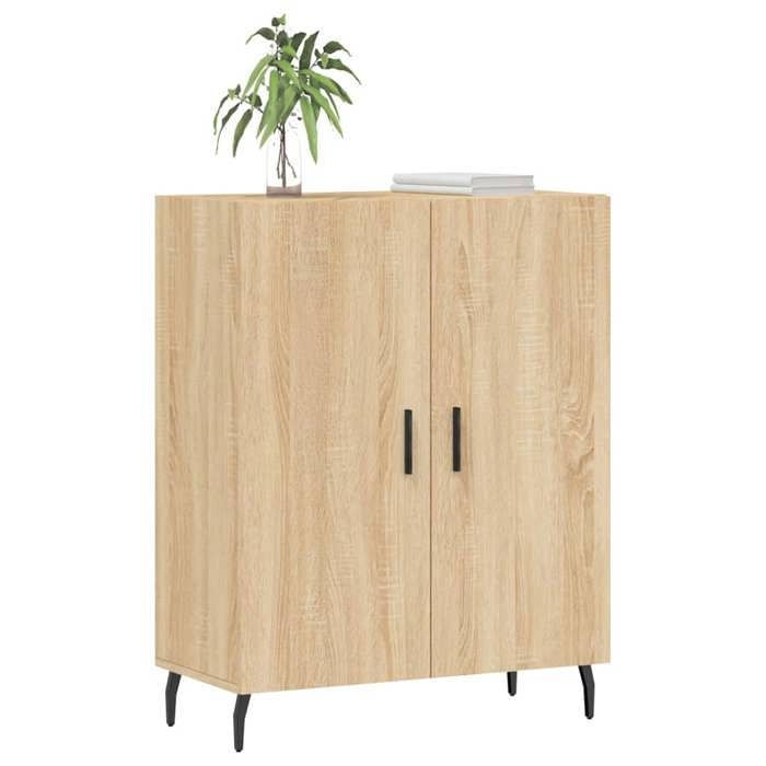 Buffet bahut - vidaXL - bois dingénierie - chêne sonoma - grand rangement - 69 5 x 34 x 90 cm 73pjb22n
