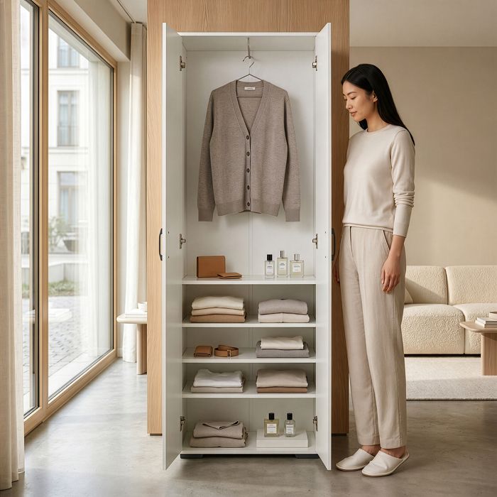 Armoire de chambre Chalvefted 175 x 60 x 35 cm blanc Armoire de chambre Chalvefted 175 x 60 x 35 cm blanc