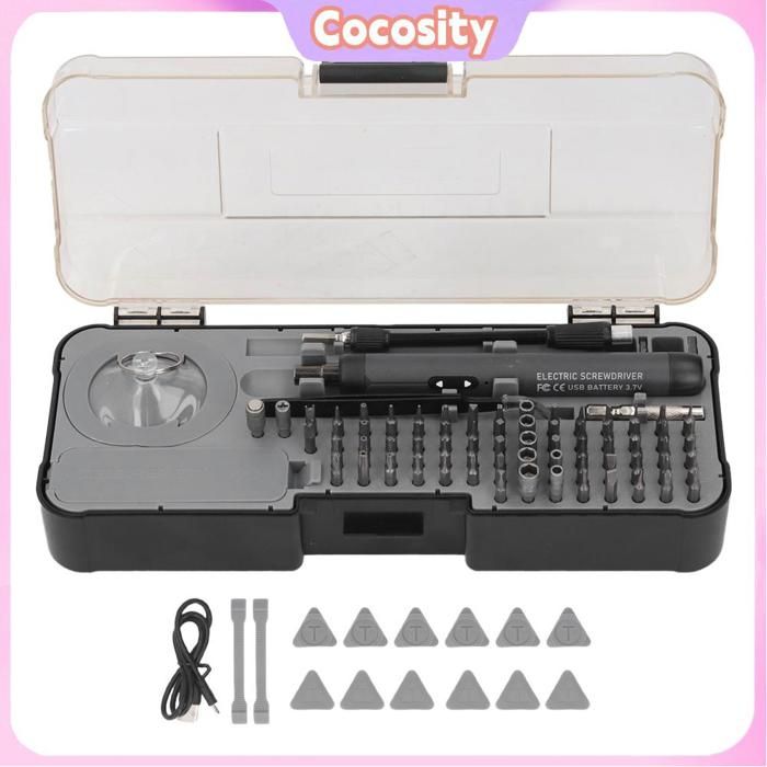 Kit de précision mini électrique sans fil avec torsion réglable et de type C 68 bits à 110 tr/min Kit de précision mini électrique sans fil avec torsion réglable et de type C 68 bits à 110 tr/min
