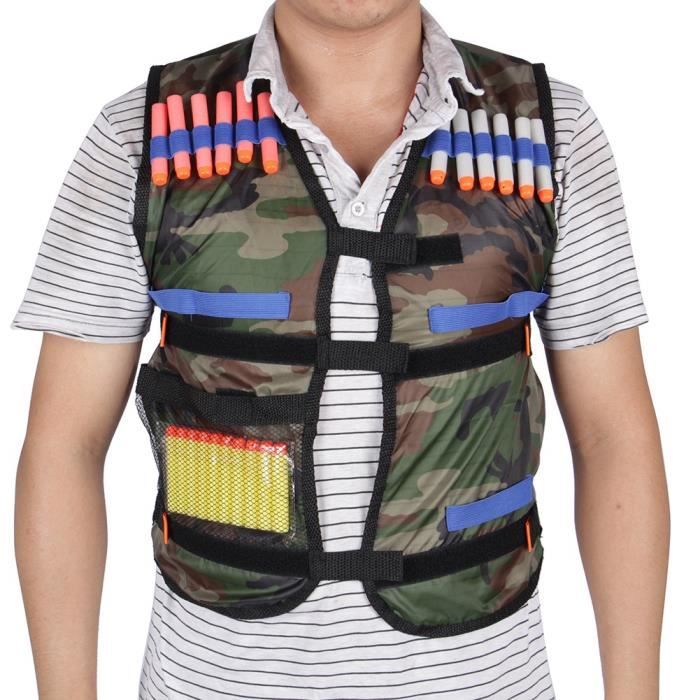Gilet Tactique Enfant Focket – Tissu Oxford 600D, Ajustable, 5 Poches, Pour Airsoft Et Jeux De Plein Air
