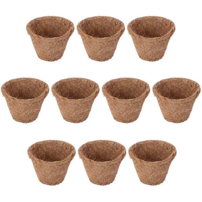 50 Pièces Pot Semis Biodégradable 8cm Bassin De Greffe En Fi