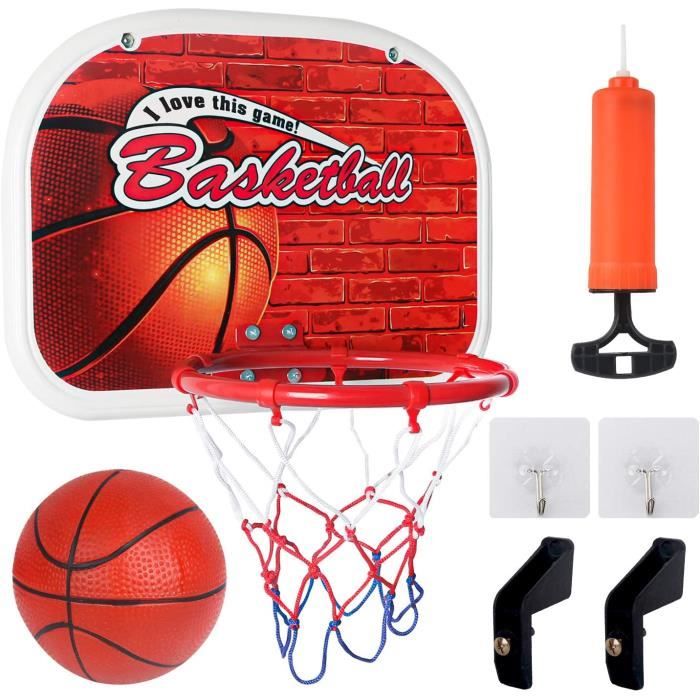 pour Enfants Mini Panier de Basket-Ball Intérieur avec Ventouse avec Filet à Ballon et Pompe à air Montage Mural Scoutteemo Panier de Basket-Ball pour Chambre 