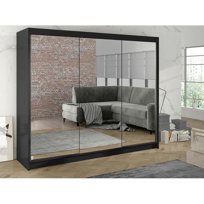 Armoire - Armoire Atlanta 161 406974 - Noir - 200x215x58cm