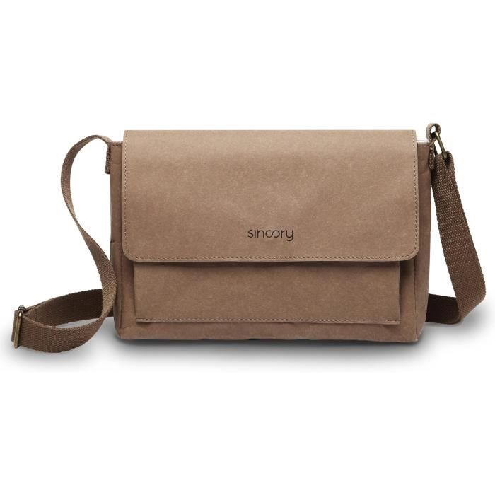 Mini Sac à Bandoulière Pour Femme En Cuir Véritable Avec 3 Compartiments Eliana