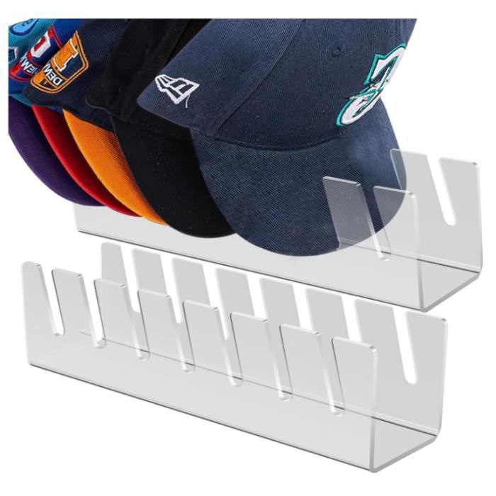 Organisateur de Casquette - 2Pcs - Acrylique - Blanc - Design Contemporain