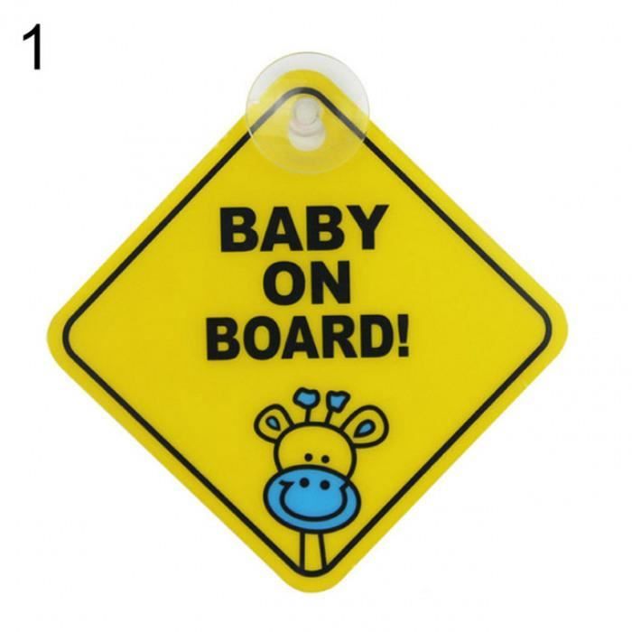 Solide Bébé à bord de sécurité enfant Ventouse Voiture Bébé À Bord Voiture Signe 