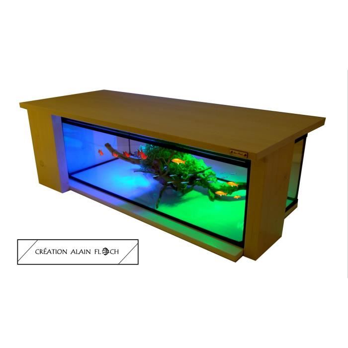 Rechtmatig beweging bijeenkomst TABLE BASSE AQUARIUM TERRARIUM PALACE 20 LED DESIGN UNIQUE ALAIN FLOCH SANS  FIL 16 COULEURS AVEC TELEC. - EDITION SPECIALE NOEL 2017 - Cdiscount Maison