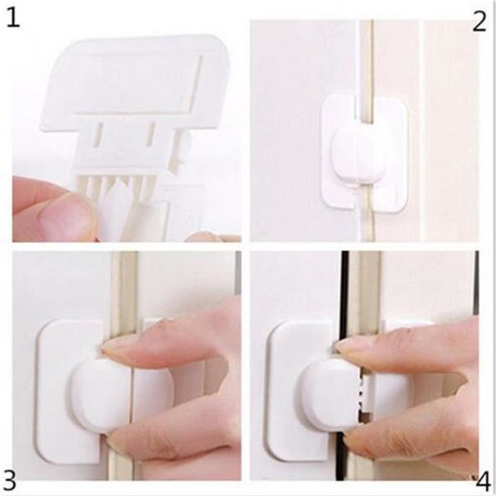 Kit Anti-basculement HOTUT 16 Pièces - Ancrage Meuble Sans Perçage - Protection Enfant Et Animaux